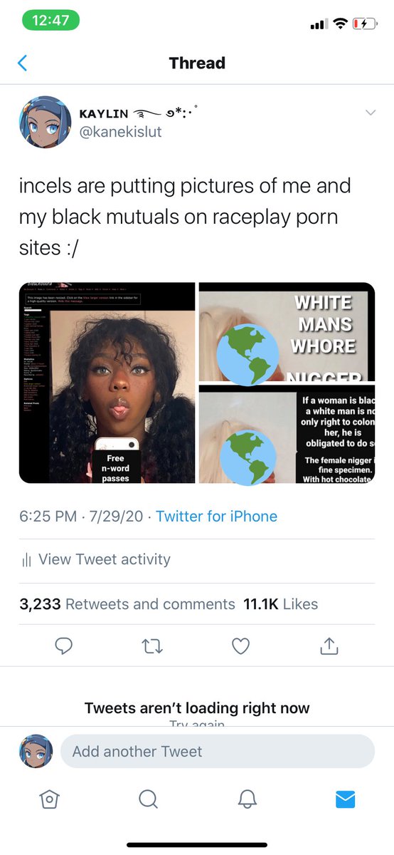 A few months ago on July 29th, an anonymous user messaged  @kanekislut about her and other black girls’ photos being posted to a race fetish porn site. This is a thread exposing the group, which goes by “Bleached.”