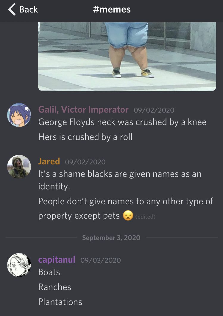 Here are a few more pics of some of the stuff they say. Keep in mind that this is only a /minuscule/ portion of the racist content in the discord servers. We would be here for days if I tried posting everything