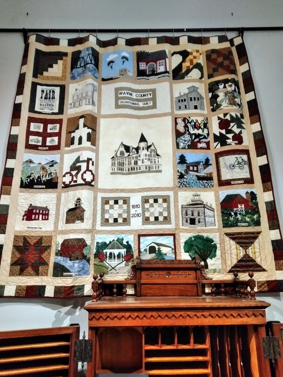 This week's #WayneCountyCollects theme is #fall and we've chosen our Wayne County Bicentennial Quilt. Autumn is upon us and the chilly mornings absolutely require a toasty quilt or blanket! This quilt was made for Wayne County's Bicentennial 1810-2010.
#WCfall 
#MuseumMonday