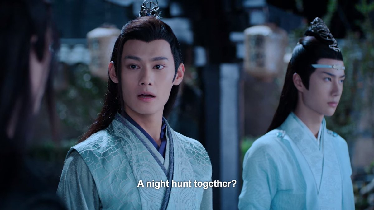 Wei Wuxian's brother is so shocked and meanwhile Lan Wangji is like "don't bust me out like that - uncool" I'm calling it a Night Hunt from now on, btw