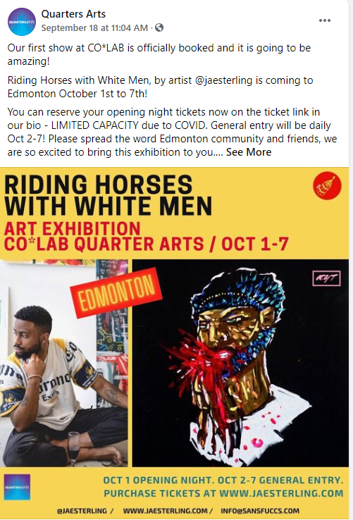 Don't wait to buy opening night tickets to Riding Horses with White Men.  Calgary's opening night sold out! @DBAyeg <a href="/yegdt/">#yeg downtown</a> <a href="/bmcnews/">Boyle McCauley News</a> <a href="/holdsurf/">David Holdsworth</a> <a href="/EdmontonTourism/">EdmontonTourism</a>