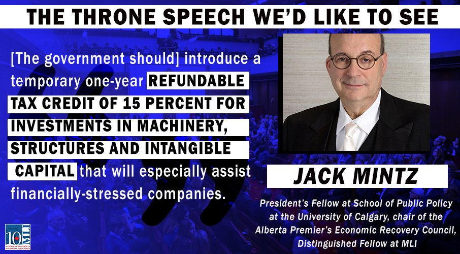 Macdonald-Laurier Institute (@mlinstitute) on Twitter photo For his part, <a href="/jackmintz/">Dr. Jack Mintz</a> believes that Ottawa must do more to reduce regulations that are stifling economic growth, and advance policies that support investment. #cdnpoli #cdnecon For his part, <a href="/jackmintz/">Dr. Jack Mintz</a> believes that Ottawa must do more to reduce regulations that are stifling economic growth, and advance policies that support investment. #cdnpoli #cdnecon