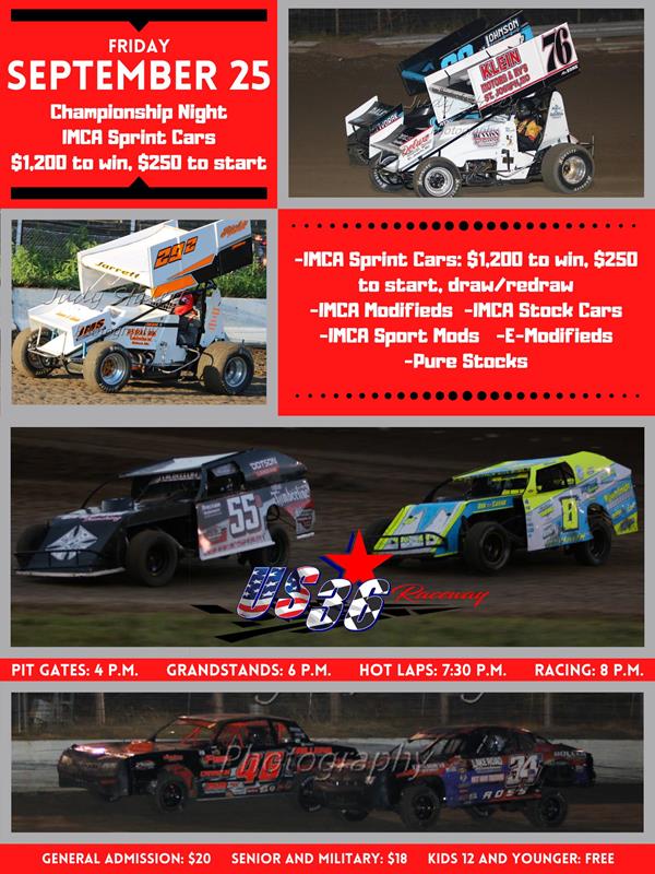 Championship Night this Friday at US 36 Raceway us36racewaydirttrack.com/news/?i=87652