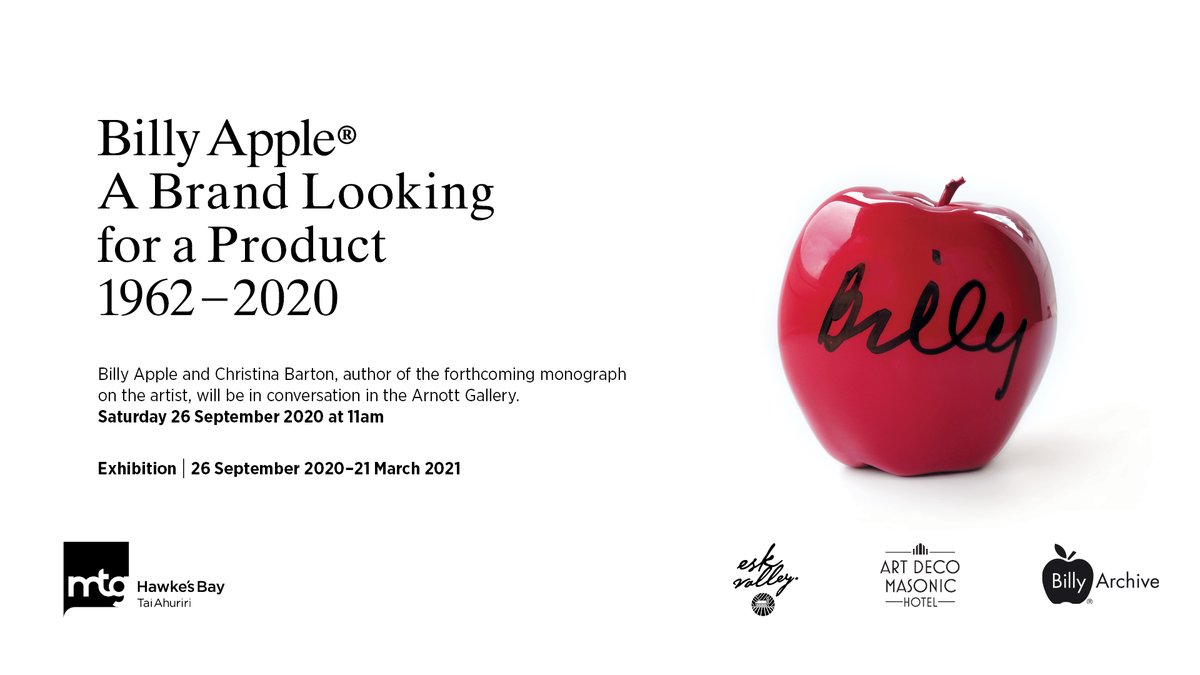 Floor talk this Saturday | All welcome!

Billy Apple and Christina Barton, author of the forthcoming monograph on the artist, will be in conversation in the Arnott Gallery at 11am, Saturday 26 September.

Free public programme. No booking required.