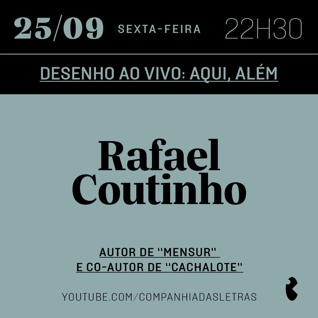 📅 Sexta-feira, 25/09
19h • Abertura: Entrevista com Liv Strömquist
Exibição do bate-papo gravado com a autora de “A origem do mundo”. Mediação: <a href="/LuMicheletti/">Luisa Micheletti</a>

22h30 • Desenho ao vivo: aqui, além
com @Raffa_Coutinho, autor de “Mensur”