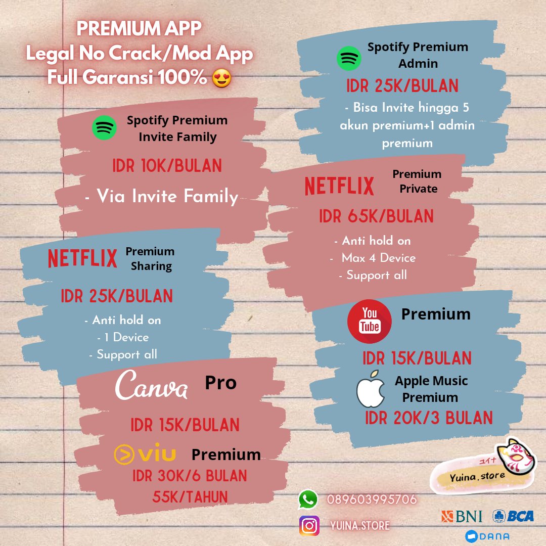 ciizukeeki's tweet photo. Hai gais aku disini buka Jasa Top Up All Games Termurah & Aplikasi Premium. Pastinya Legal 100%, Trusted & aman โจ Proses Fast 1-10 Menit, Yuu di cek duluu ๐ฅฐ
(For more, check @yuina.store on Instagram)
#topuplegal #mlbbindo #topupml #pubgindo #topupuc #diamondml #topupmurah https://t.co/tNTmJ1XB5O