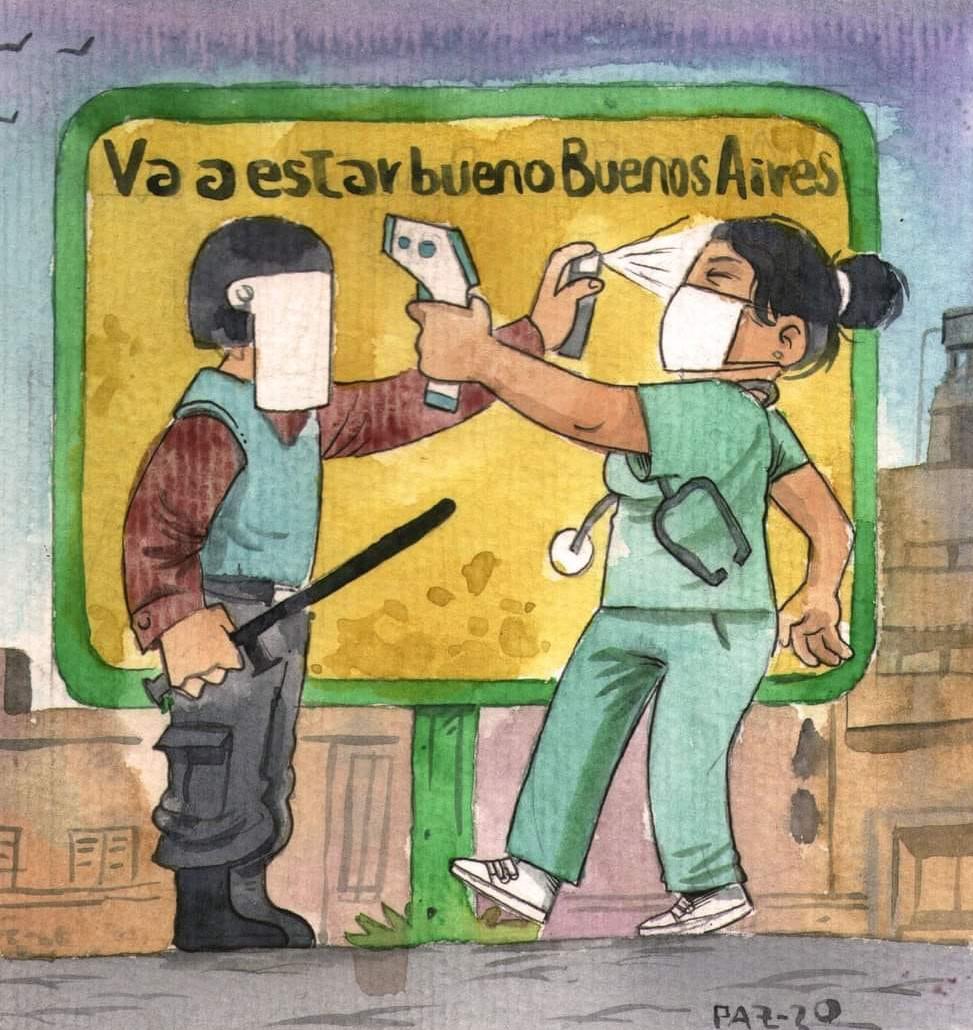 vikingomaldo's tweet photo. Fijate de que lado estas. No te pido que las aplaudas, pero al menos no las reprimas. Repudio el accionar Represivo contra las Enfermeras Y Enfermeros. #LarretaReprime #LarretaEsResponsable https://t.co/HgrCmcpV2p