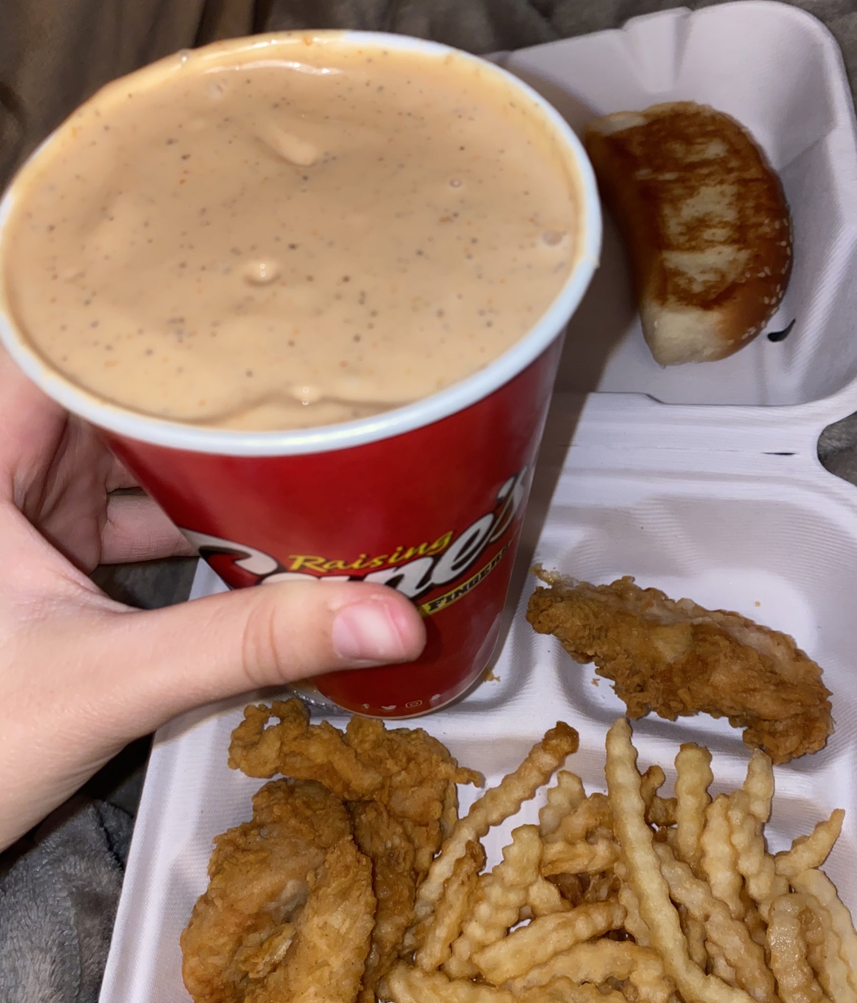 Not food necessarily but I have a large cup of canes sauce. : r