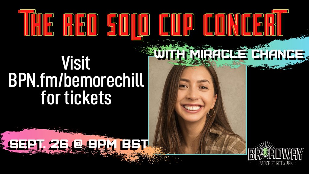 Our heart is like "Wow"! 😍 Join us on Sep. 26th at 9pm BST (4pm EST) for The Red Solo Cup Concert, featuring the <a href="/BeMoreChill/">Be More Chill Musical</a> London Cast including <a href="/MiracleSoChance/">Miracle Chance</a> (aka Christine). Tickets are on sale NOW at BPN.fm/bemorechill!
 
#theatre #musical #BeMoreChill #BMC #Squip
