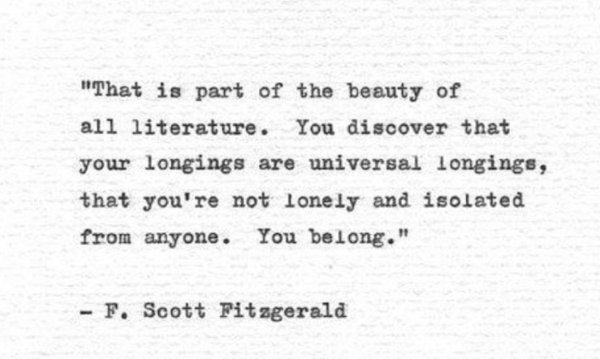 laurenikay's tweet photo. Can't believe I'm almost at 10k!!

Made me want to share one of my favorite quotes.

(Just replace 'all literature' with 'the Twitter writing community'.)

So grateful for all of the connections I've made here, during this year of such intense highs and many more intense lows. https://t.co/OZoQ5ZRNqs