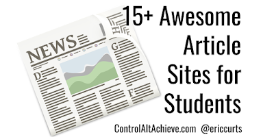 ericcurts's tweet photo. 15+ Awesome Article Sites for Students https://t.co/GnhlfpkfmR #edtech
#ControlAltAchieve https://t.co/cawrJ5U0Zj