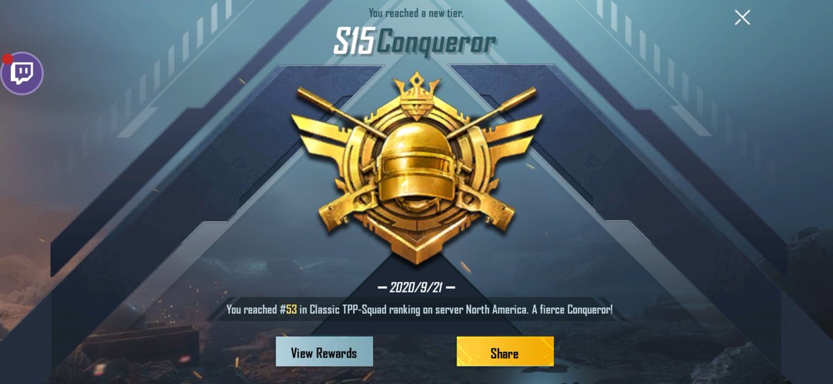 Pubg Mobile On Twitter Congratulations Another Conqueror Has Risen Today Pubg Mobile On Twitter Congratulations Another Conqueror Has Risen Today