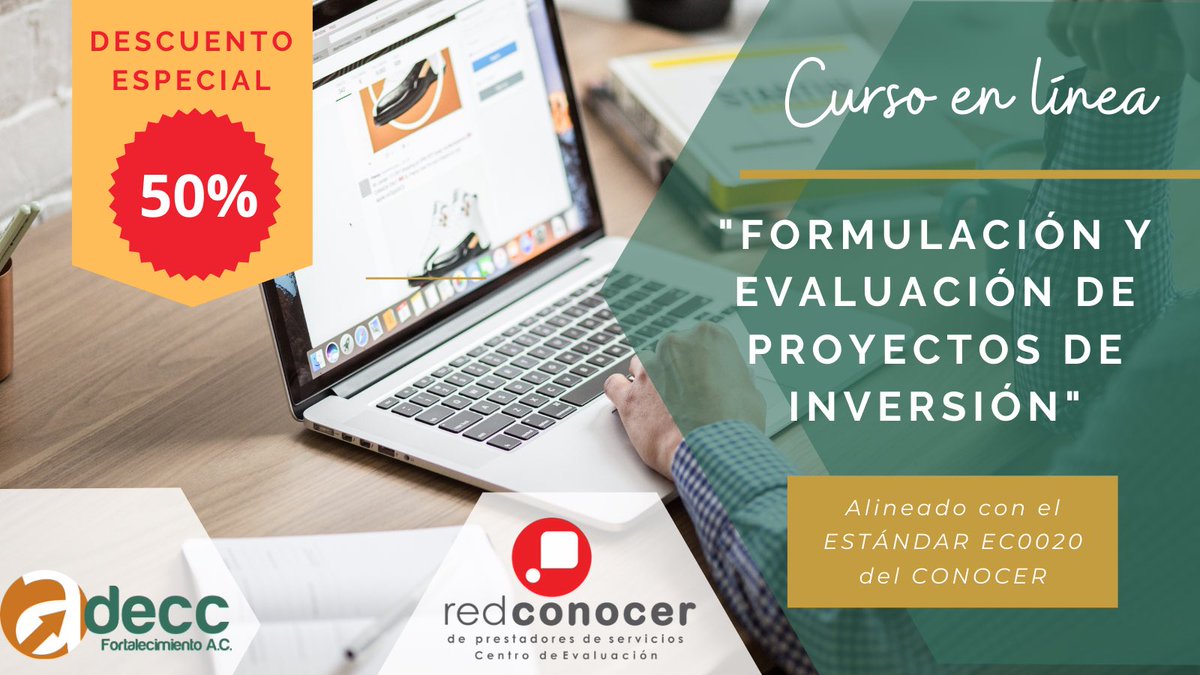 ADECC_AC's tweet photo. 🖐🏼Hola, tengo una excelente noticia para ti... ya tenemos el
⚠️Curso 100% en línea⚠️
‼️Formulación y evaluación de proyectos de inversión‼️
Sin salir de tu casa🏡 u oficina 🏢
🚨Además con 50% de descuento 
✅Alineado con el Estándar EC0020✅ #cursoenlinea #proyectodeinversion https://t.co/fnNvMoKnqa