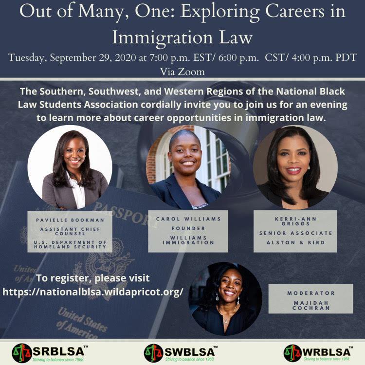SRBLSA's tweet photo. Our country’s motto is E Pluribus Unum, which means “Out of Many, One.” Join the Southern, Southwest, and Western regions as we explore issues and careers in immigration. Register here: https://t.co/QqVRl4wWI8 https://t.co/6tvnIXKE2b