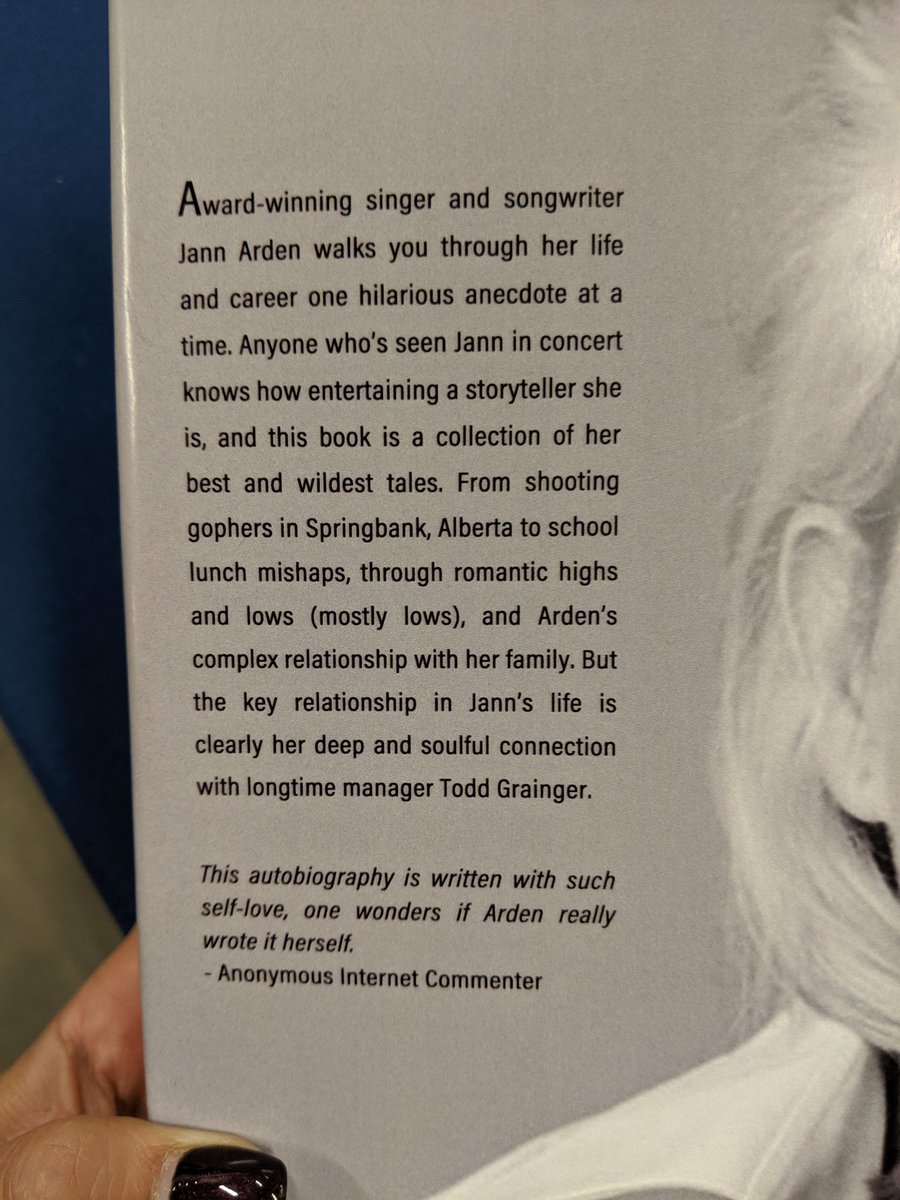 So this was what the jacket cover for Jann’s memoir looked like. It is this kind of attention to detail that gives me life 😂

“This autobiography is written with such self-love, one wonders if Arden really wrote it herself.” - Anonymous Internet Commentator

#JANNonCTV