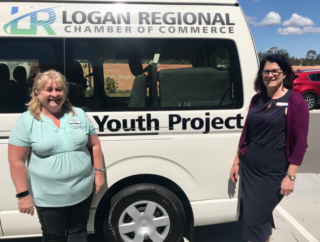The Logan Regional Chamber of Commerce is combating youth issues in the Yarrabilba area by providing its Junior Chamber of Commerce with a new bus for transporting students to and from important community events.