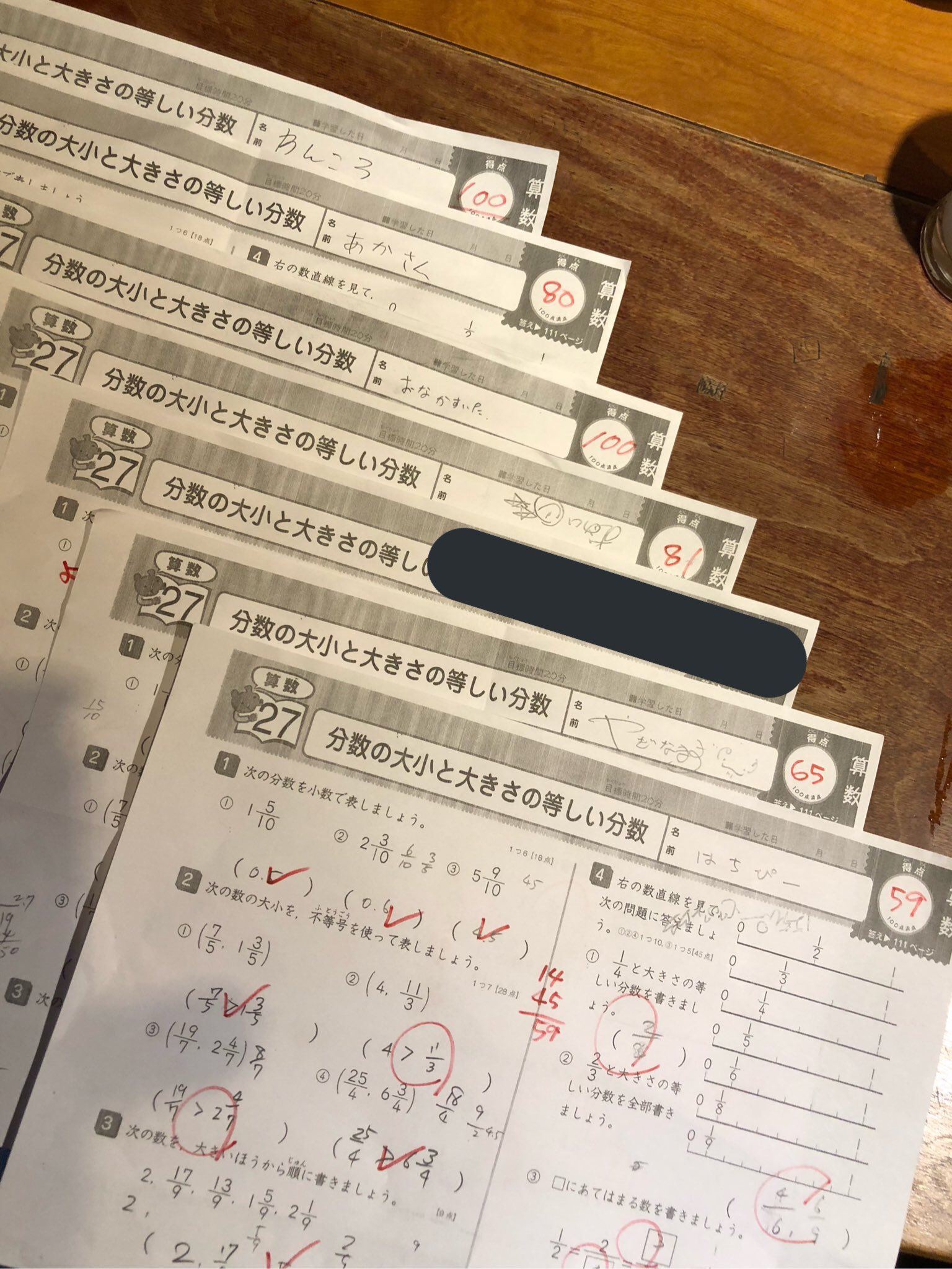 わんころぼっとこむ これはいつかのメイド喫茶で何故かやらされた小3 小4相当の分数の算数テスト はちぴー可愛い