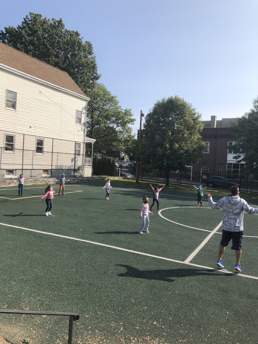 Wonderful to have kids back at school! Here are some of our students in PE.