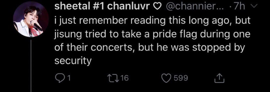 Jisung and Felix wanting to hold pride flags at a concert