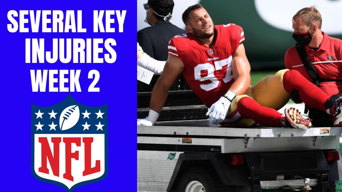 Week 2 saw several key injuries in the #NFL youtube.com/watch?v=61EnOe… #NickBosa #NOvsLV #49ers #JustinHerbert #HarrisonButker #ChiefsKingdom