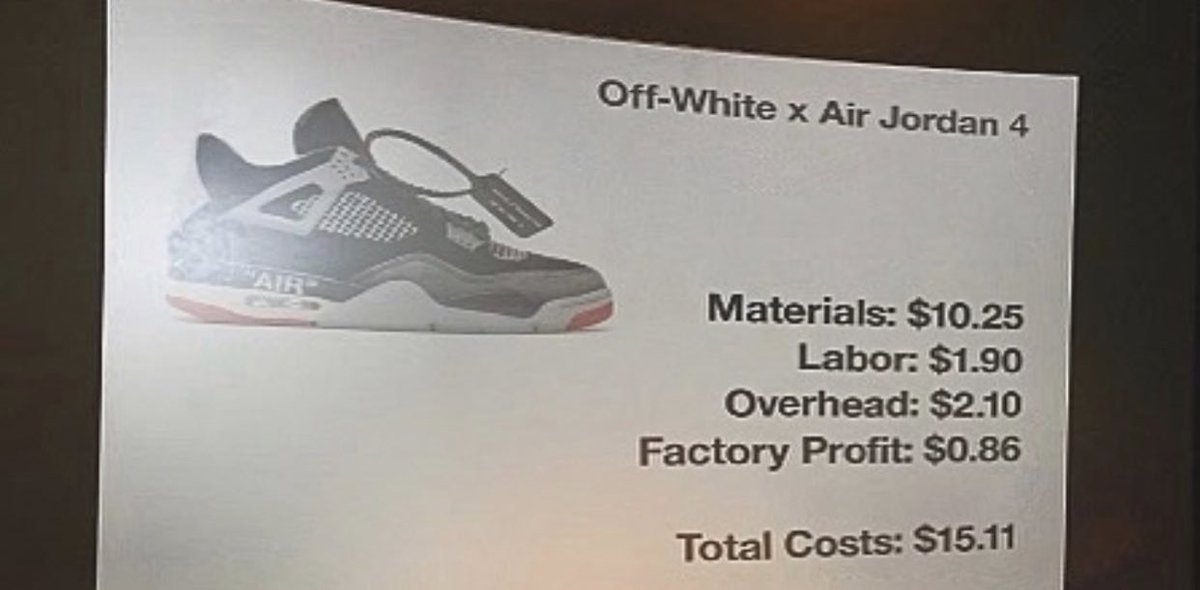 cost to make air jordans