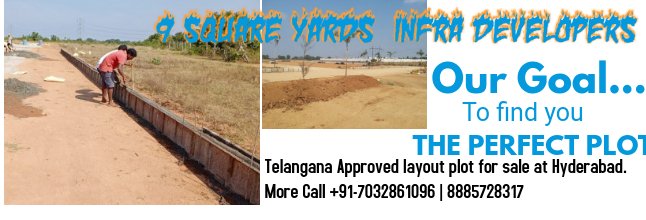 BhanuAssociate's tweet image. Approved Telangana layout plot for sale at Hyderabad with clear Title Start from 5K to 13.5K
For more details call us: +91-7032861096 | 8885728317 9squareyards.com
#9squareyards #openplotforsale #openplotathyderbad #plotatshadnagar #plotsatyadadri #openplotsforsaleinhyd