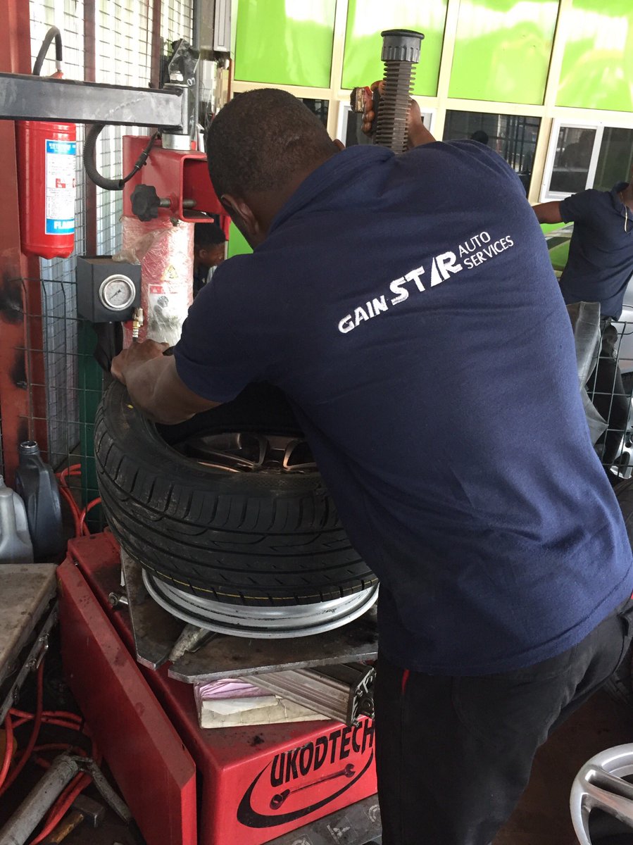 GainstarAutos's tweet photo. You need tire replacement or services? Then think @GainstarAutos
We’re in World Oil premises Ilasan busstop, Lekki-Epe Expressway, Lagos.
#WheelBalancing #WheelAlignment #PressureCheck #TirePatch and lots more. https://t.co/QiXxxOnKNe