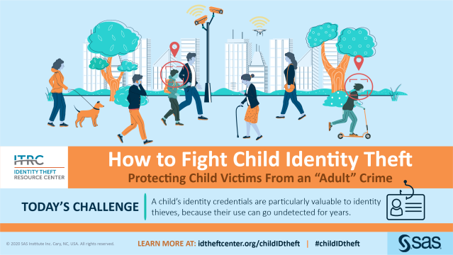 SoumiAlphons's tweet photo. “If I could recommend one action for parents, it would be to freeze your child’s credit,” says @ITRCCEO and @IDTheftCenter. @SASsoftware &amp; the #IdentityTheft Resource Center shine a spotlight on #childIDtheft. https://t.co/TQ8Chy1dPF https://t.co/WblNpkGhEX