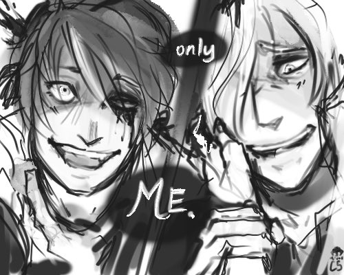 CuttleSkulls's tweet photo. Shit I forgot to post yandere au for ⁦⁦@eversleepng⁩ #andlu #andluca #墓囚　
⛓⏳
『ONLY ME』 https://t.co/TcQc7FFnI3