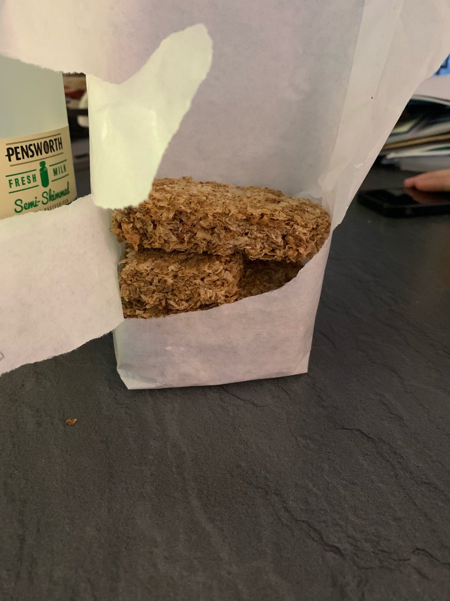 Cheesey_smiles's tweet photo. @weetabix my son had 1/2 a Weetabix less this morning (normally has 6!). Never seen 1/2 a biscuit neatly packed away! https://t.co/4djbxuhVzq