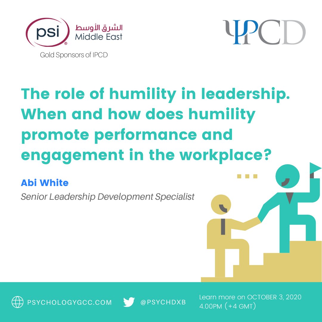 Talogy_MEA's tweet photo. Principal Consultant, Abi White will be presenting at IPCD 2020 on "the role of humility in leadership". 

Join this free virtual conference on Saturday 3rd October! Register to attend: https://t.co/EuQmJvqobO

#psychology #ipcd2020 https://t.co/TCAjTimGD1