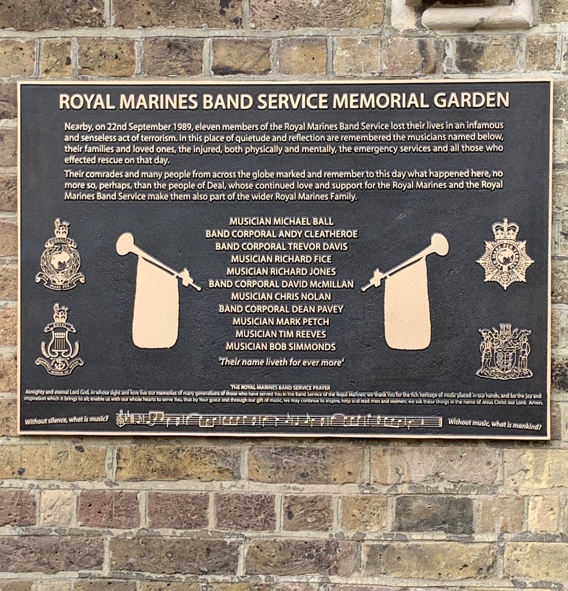 PaulRutters's tweet photo. We will remember them - 22 September 1989 @DealBandstand @RMBandService https://t.co/zC2wQkOtDy