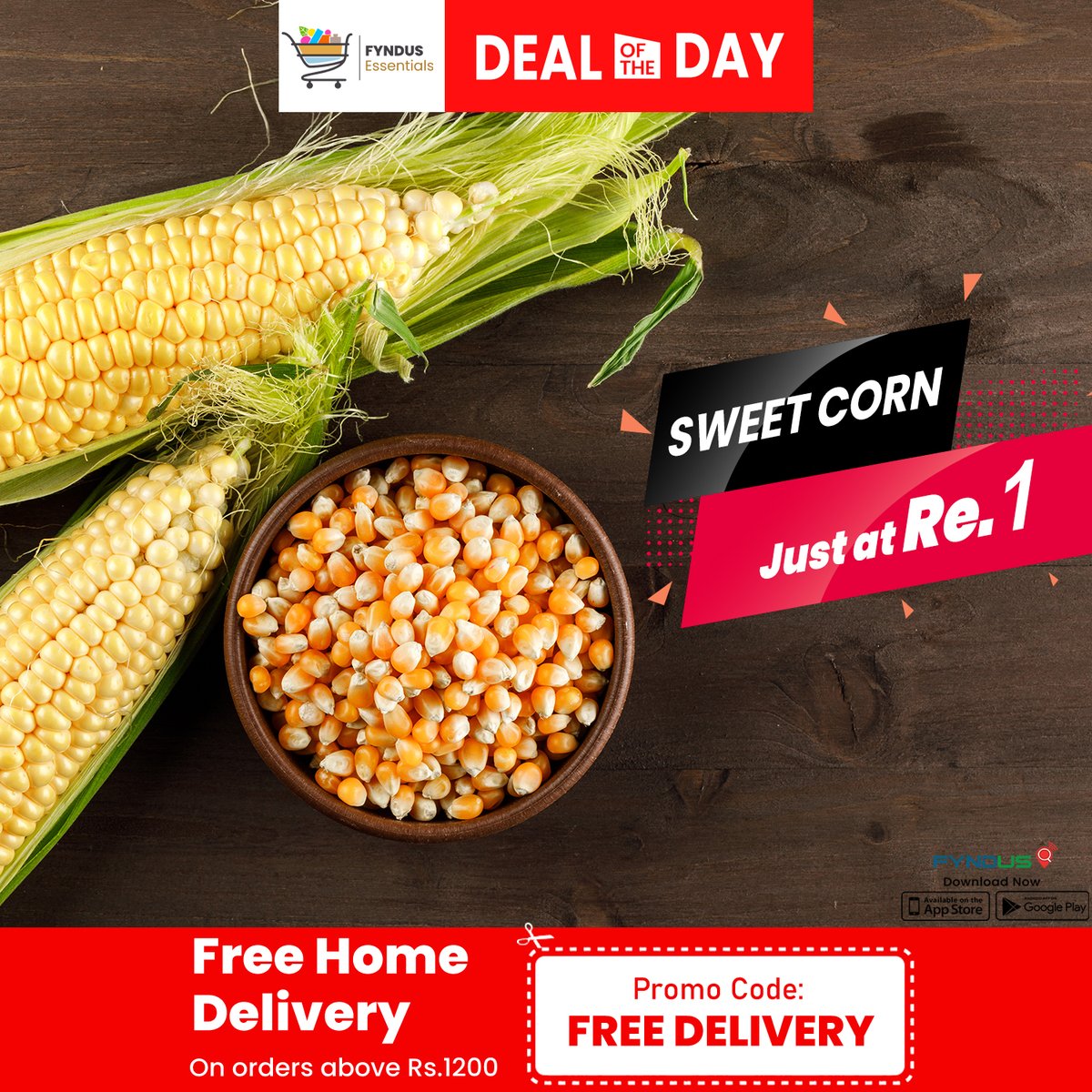 Fyndusapp's tweet photo. The eating quality of sweet corn is judged by its taste and texture.
Buy the Best Quality Sweet Corn at just 𝐑𝐞.𝟏
Click 👉- https://t.co/9WAmJaFztd

#fyndus #chennai #offers #vegetables #groceries #Sweetcornv #onlineshopping #stayhome #staysafe #homedelivery https://t.co/SZgzUuZeuB