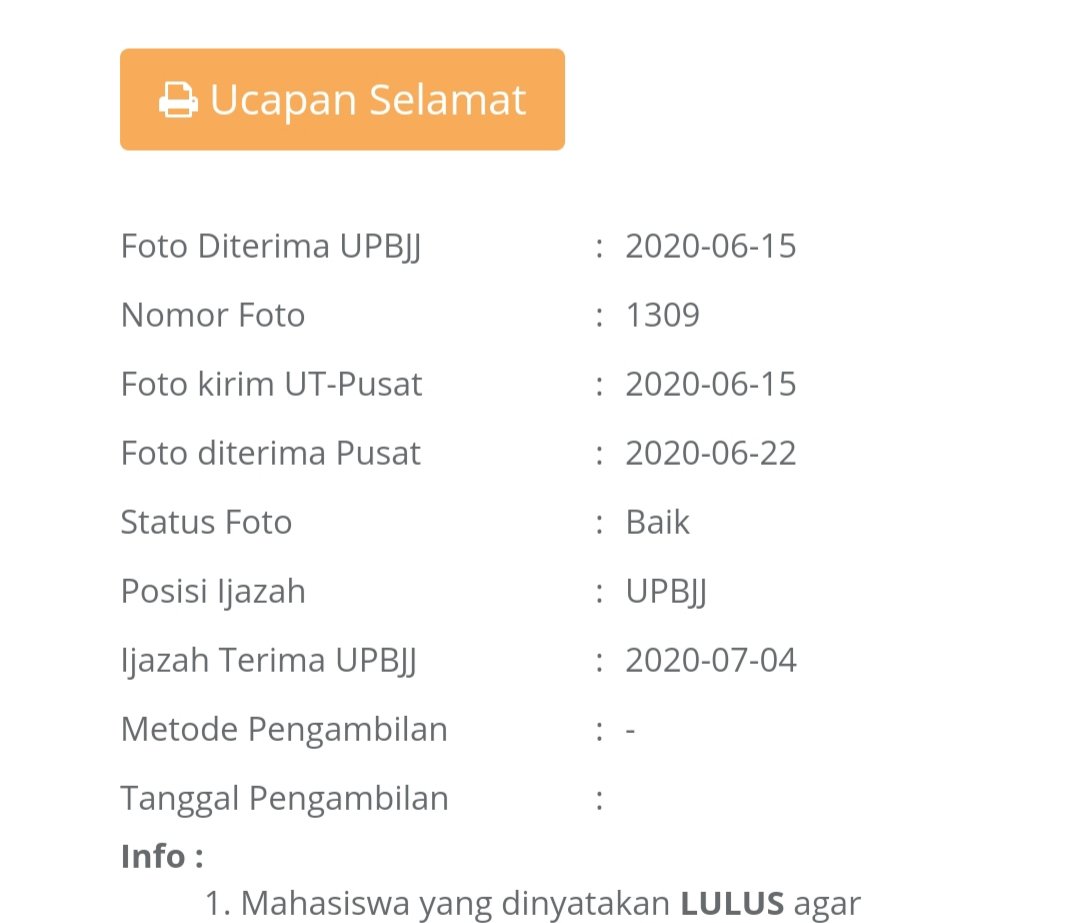 Cek ijazah ut 2021