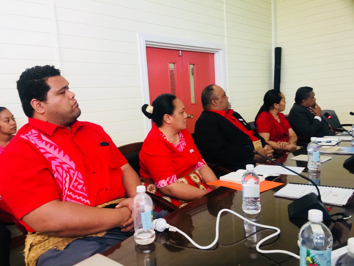KakalaLutui's tweet photo. Briefing from #MEIDECC #ClimateChangeDivision to @TongaParliament Standing Committee on Environment and Climate Change as part of their public awareness week. The Comm is chaired by former Min of MAFF Hon Losaline Maasi. #ParlCommittees https://t.co/82w2NoFs4N
