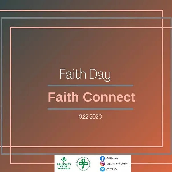 GSPMisOr's tweet photo. ☘️Faith Day: Faith Connect ☘️
Hey girls! Start this day by strengthening our Faith as we do this challenge! 
Tag us on your tweets upon posting your outputs. Enjoy!
#GSWeek2020
#GSPMisOr https://t.co/zEcfSxK5fO