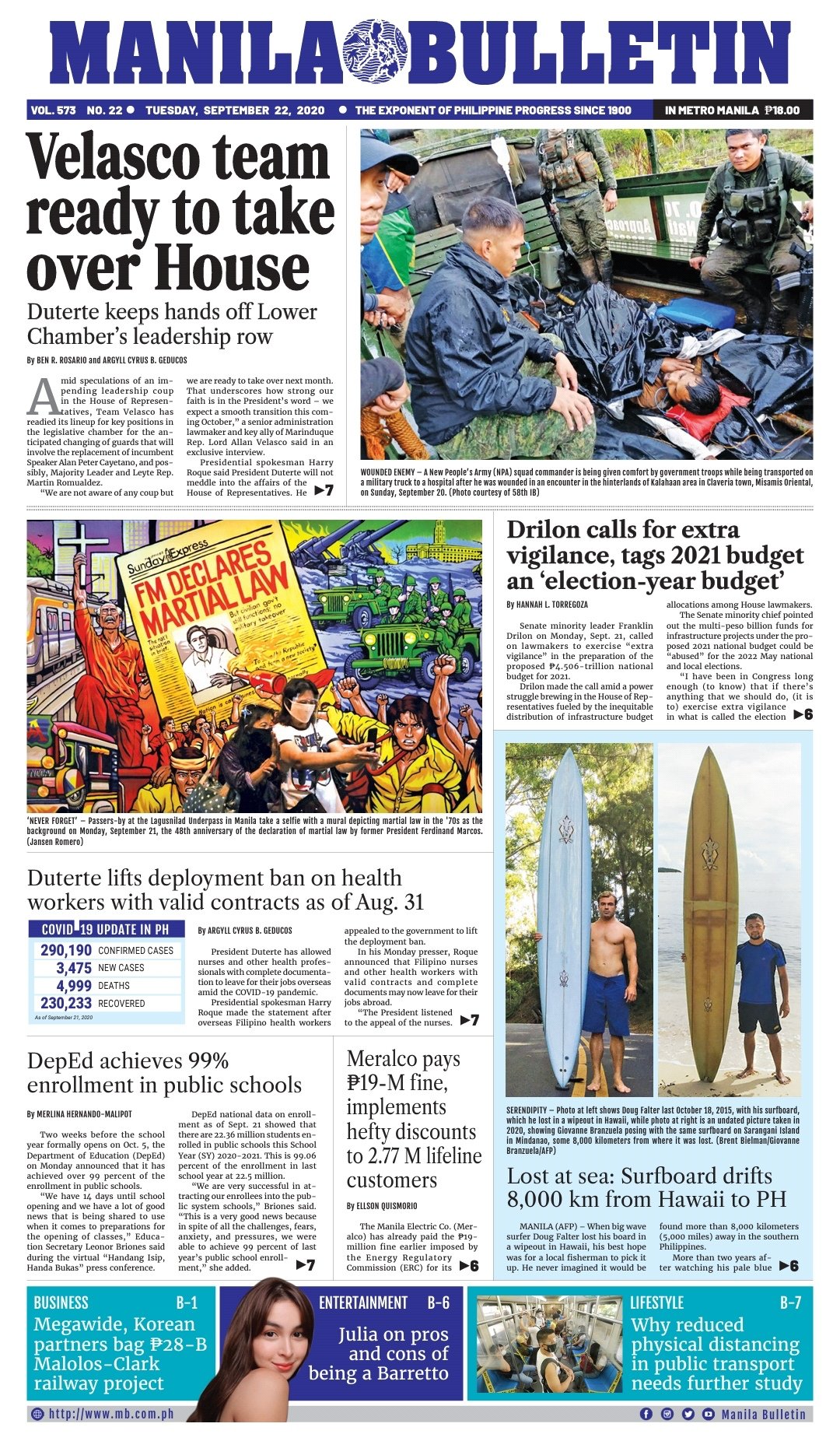 Manila Bulletin News Manila Bulletin Headline For Today 09 22 T Co Jylimuopnj Grab A Copy At Your Favorite Newsstand Today Or Read It All On Our Website At T Co Lkghozbdn5 T Co 6gsgbrucgw Twitter