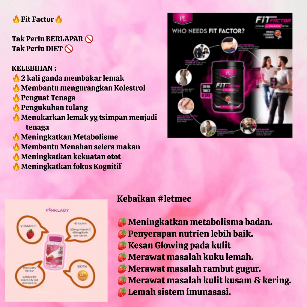 Minieng2's tweet image. Ada yg nak slim n jaga kesihatan🥰🥰
Nie fit factor utk org jaga body n let me c utk jaga kesihatan..nak grab blh wasap saya

WASSAP.MY/60198256707/fi…