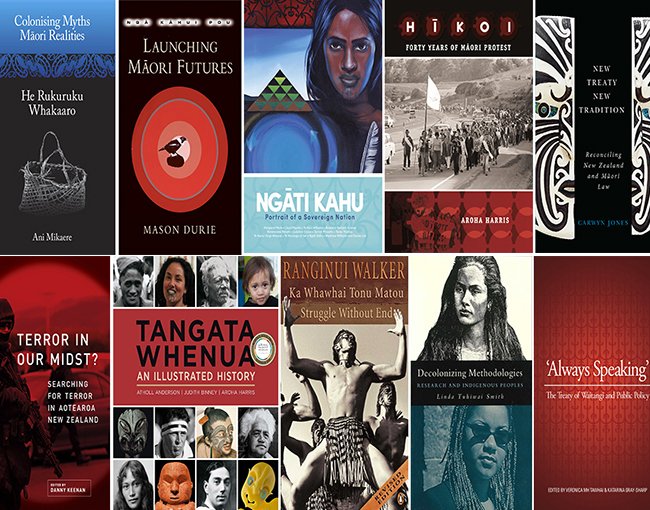 otago's tweet image. A group of Māori academics from Otago University have released a poster profiling ten easily accessible Māori authored non-fiction books to encourage the public to engage with "the voices and experiences of Māori". Read more: ow.ly/puUH50Bxl9f
