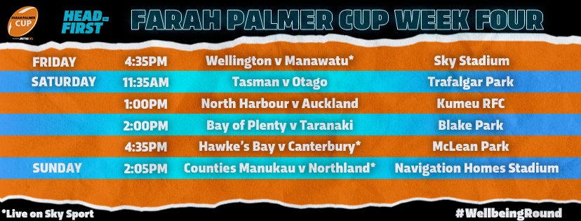 BlackFerns's tweet photo. A bumper Round 4️⃣ coming up in the #FarahPalmerCup &amp; it's a special week as we highlight mental health. 

#WellBeingRound https://t.co/yAIaLKmgDA