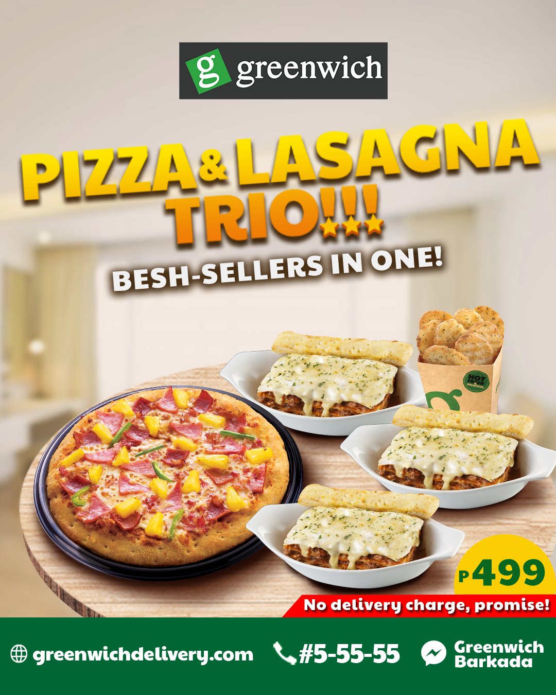 Greenwich Pizza on Twitter "Our beshsellers Hawaiian Overload🍕 and Lasagna Supreme🍝, in one