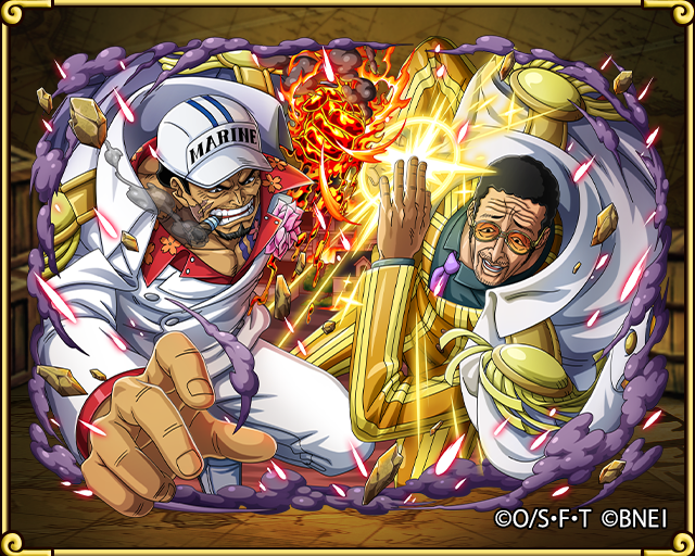 ট ইট র One Piece トレジャークルーズ 絆決戦予告 9 23 12 00より絆決戦に新登場するのは 海軍の新元帥と大将の一人 サカズキ ボルサリーノ わっしが行こうか サカズキ 待て ボルサリーノ 詳細はアプリ内おしらせをチェック トレクル