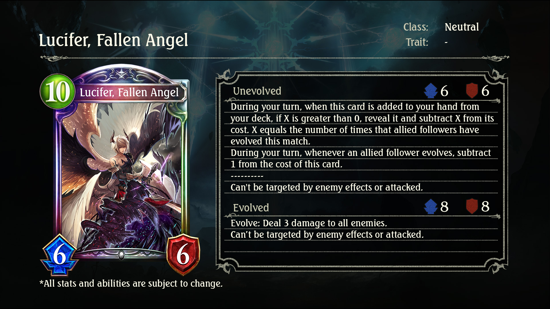 Shadowverse: Flame cards episode 36 - So does Lucifer count as an Angel or  a Fallen card? : r/Shadowverse