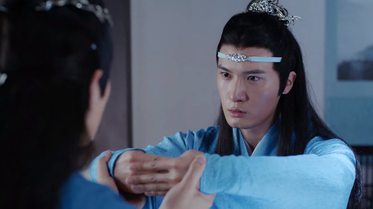 Me and Lan Xichen are both unhappy that he is being sent away - I know it's important to protect the library because Lan Wangji likes to read there so I guess it must be done