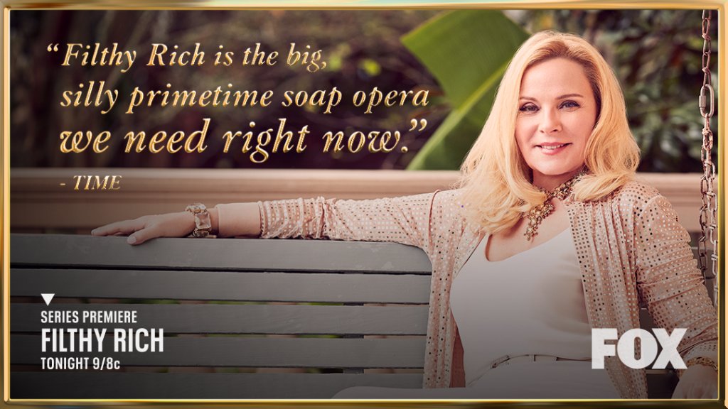 Get your cocktail West Coast! 🍸

#FilthyRichFOX is starting in 30 minutes! 🥂