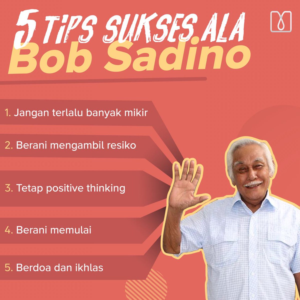 Meenistry_id's tweet photo. Nah, ada bocoran nih dari Bob Sadino! Intip deh kiat suksesnya dan ikuti langkahnya! Stay safe dan tetap semangat ya MeeBro/MeeSist!
#motivationalquotes #greetings #meenistry #bobsadino #tipsbobsadino https://t.co/jG8PwXA8Gt