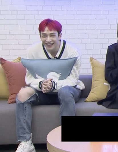 baby hugging the twitter pillow #방찬