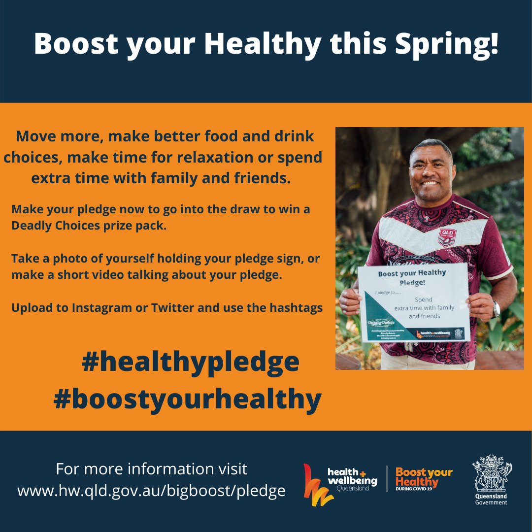 10000Steps_'s tweet photo. Boost your Healthy this Spring &amp; make a pledge to go in the draw to win a Deadly Choices prize pack. Simply take a photo of yourself holding your pledge sign (see 👇for a 10,000 Steps pledge) or make a short video and post to Instagram or Twitter #healthypledge #boostyourhealthy https://t.co/ut1MVBEg0o
