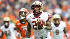 Round 4, Pick #57 - RB David Bailey, BCWe all know about BC RBs by now. I have him ranked as my RB8 overall and was able to grab him as my team's RB2 in Round 4 - tremendous value. He averaged 5.7 YPC to AJ Dillon's 5.3 last yr, his new OC gave Dion Lewis over 300 carries...
