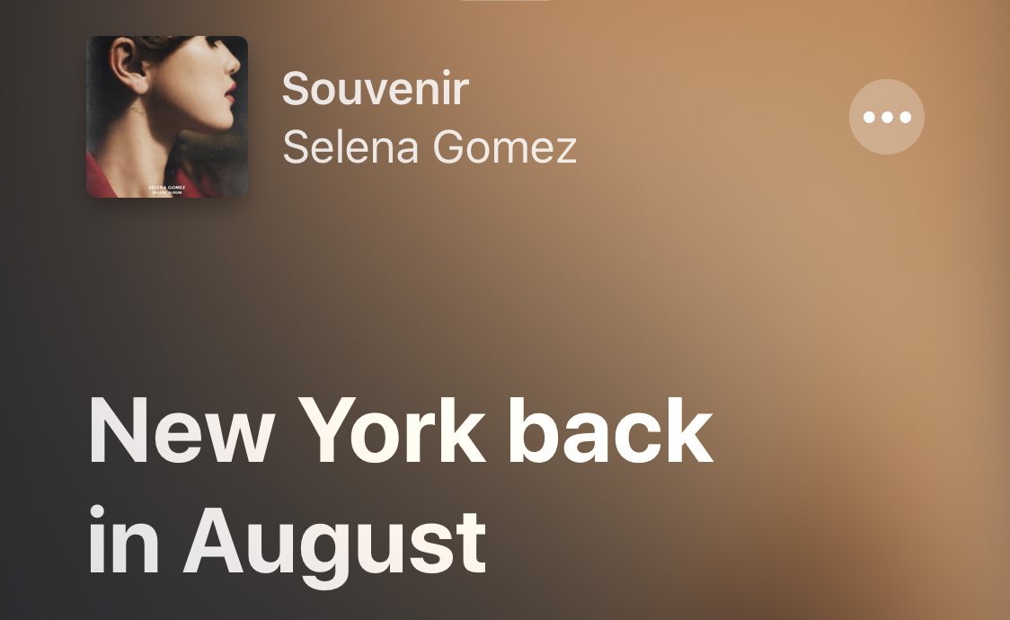 Selena references in Souvenir where she stayed with Abel in New York